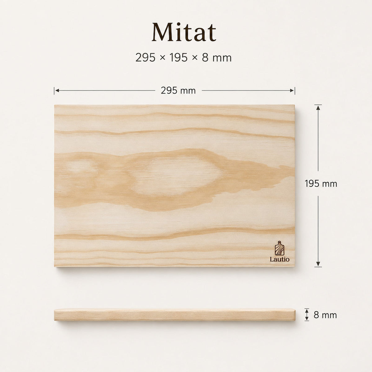 Lautio Accoya cutting board 295 × 195 mm