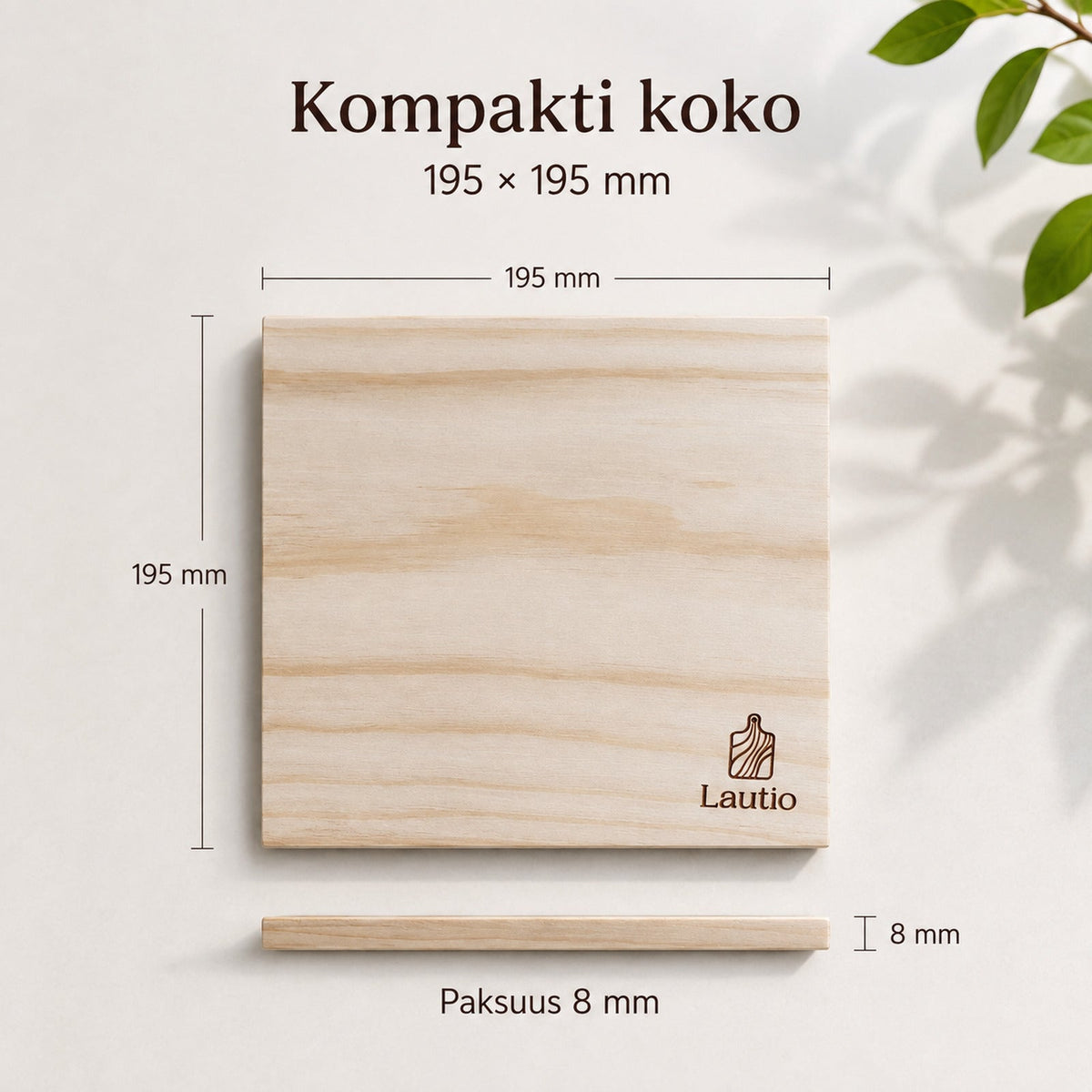 Lautio Accoya cutting board 195 × 195 mm